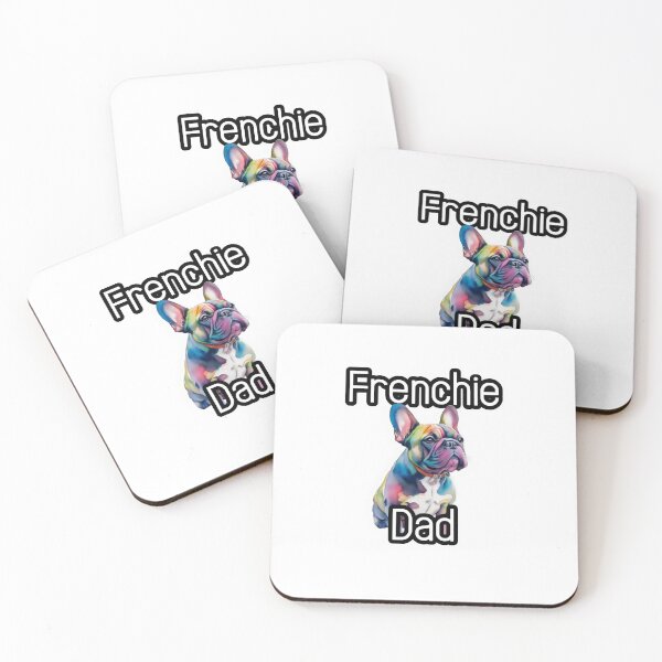 Item preview, Cool Frenchie Dad: Rainbow French Bulldog Portrait designed and sold by MillennialVibe.