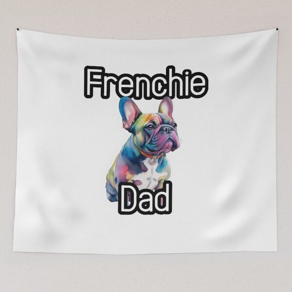 Item preview, Cool Frenchie Dad: Rainbow French Bulldog Portrait designed and sold by MillennialVibe.