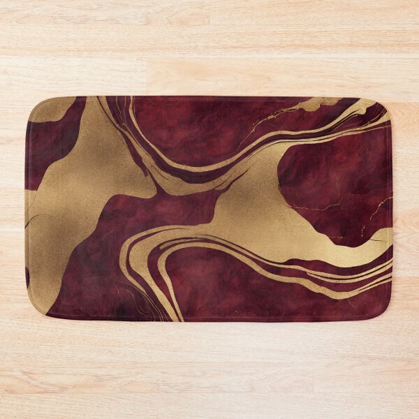 Item preview, Preppy Chic Modern Minimalist Gold Burgundy Marble  designed and sold by LEILA ART SPACE.