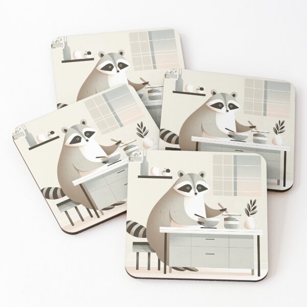 Item preview, Raccoon in the Kitchen designed and sold by miss-jeeves.