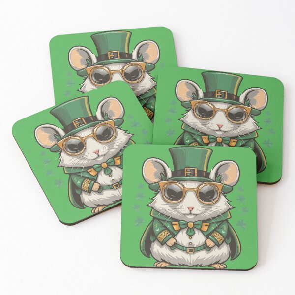 Item preview, Cute hamster Wearing Green Hat - Happy St Patrick's Day! designed and sold by IcePools.
