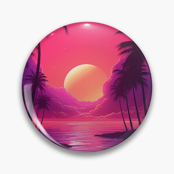 Artikelvorschau, Surreale Synthwave-Oase: Tropic Horizons entworfen und verkauft von Mullet Monkey.