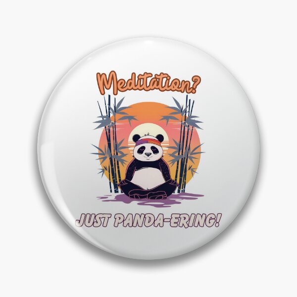 Item preview, Chill Zen Sessions: Panda's Retro Sunset Meditation designed and sold by Moisky Patterns.