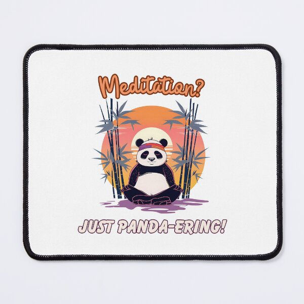 Item preview, Chill Zen Sessions: Panda's Retro Sunset Meditation designed and sold by Moisky Patterns.