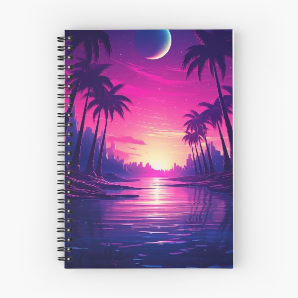 Item preview, Synthwave Sunset Sway: Neon Tropic Dreams designed and sold by Mullet Monkey.