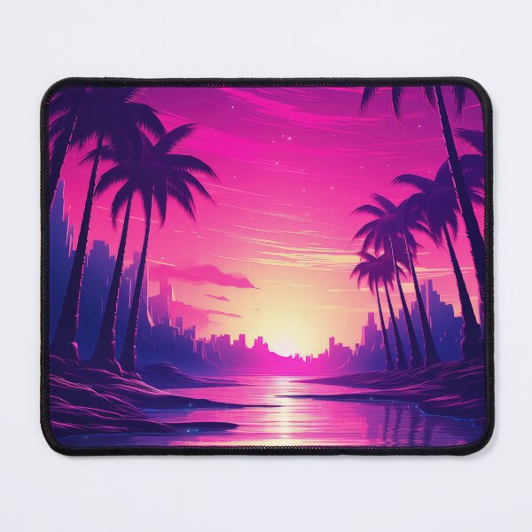 Item preview, Synthwave Sunset Sway: Neon Tropic Dreams designed and sold by Mullet Monkey.