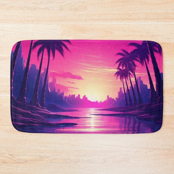 Item preview, Synthwave Sunset Sway: Neon Tropic Dreams designed and sold by Mullet Monkey.