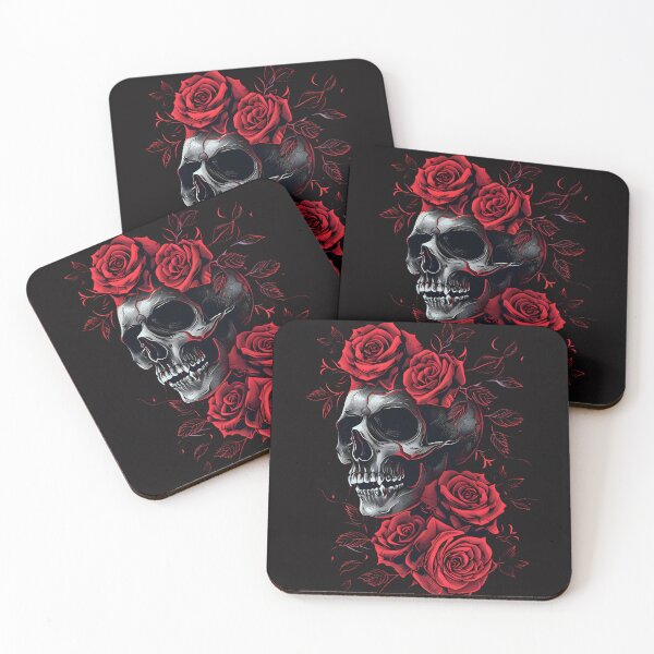 Item preview, Dark Skeleton Skull With Roses designed and sold by YIPPEE8.