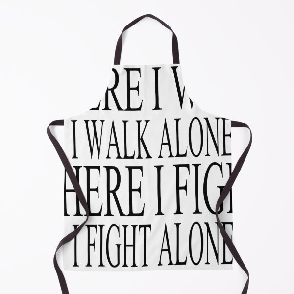 Item preview, motivational phrases "I fight alone" black version designed and sold by MechanicalART.