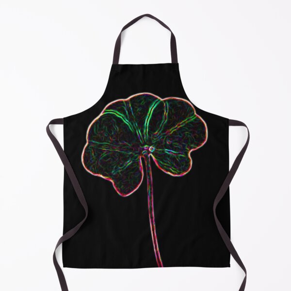 Item preview, Black Dark Rainbow Neon Abstract Real 5 Leaf Clover designed and sold by kattakitty.