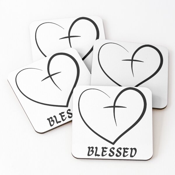 Item preview, Heart with Cross - Blessed: Sacred Print Design designed and sold by C-CheleSells.