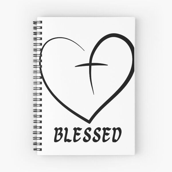 Item preview, Heart with Cross - Blessed: Sacred Print Design designed and sold by C-CheleSells.