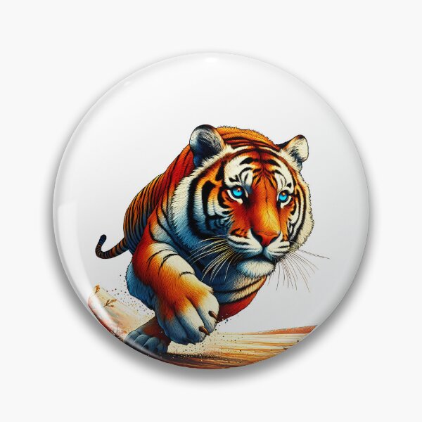 Artikelvorschau, Tiger im Lauf - Anime Stil Zeichnung entworfen und verkauft von AD-Digital-Art.