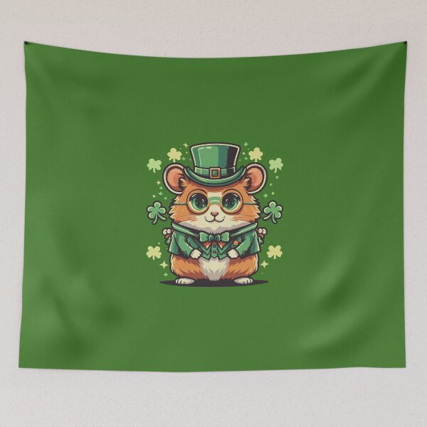 Item preview, Cute hamster Wearing Green Hat & Shades - Happy St Patrick's Day designed and sold by IcePools.