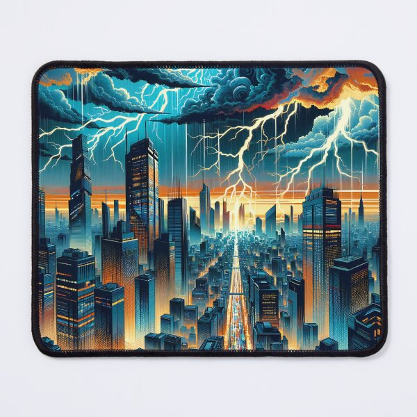 Item preview, Neon Storm Fusion of Future and Tradition designed and sold by ArtComixHaven.
