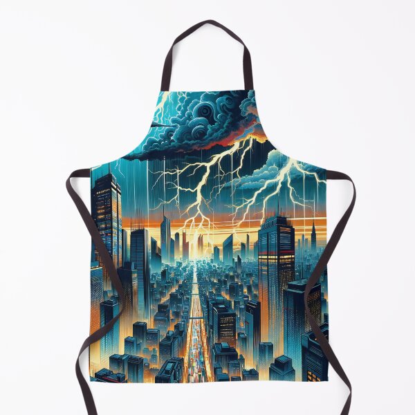 Item preview, Neon Storm Fusion of Future and Tradition designed and sold by ArtComixHaven.
