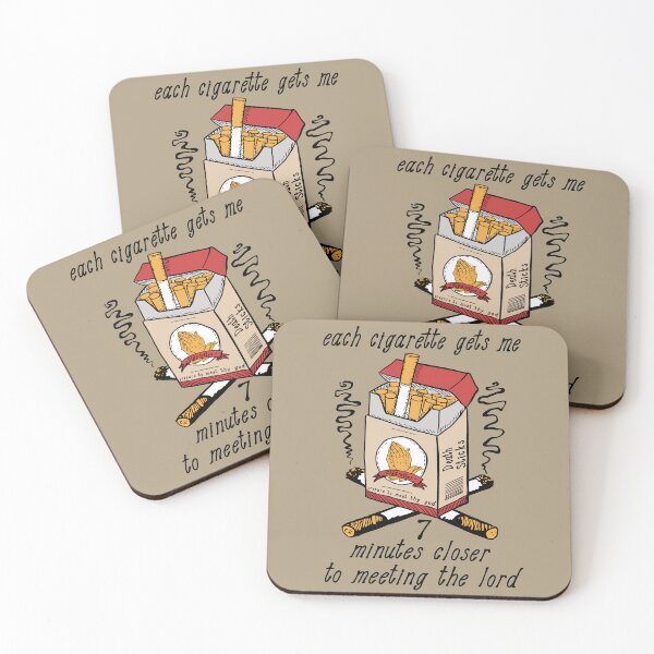 Item preview, Each Cigarette Gets Me 7 Minutes Closer To Meeting The Lord designed and sold by SpaceDogLaika.