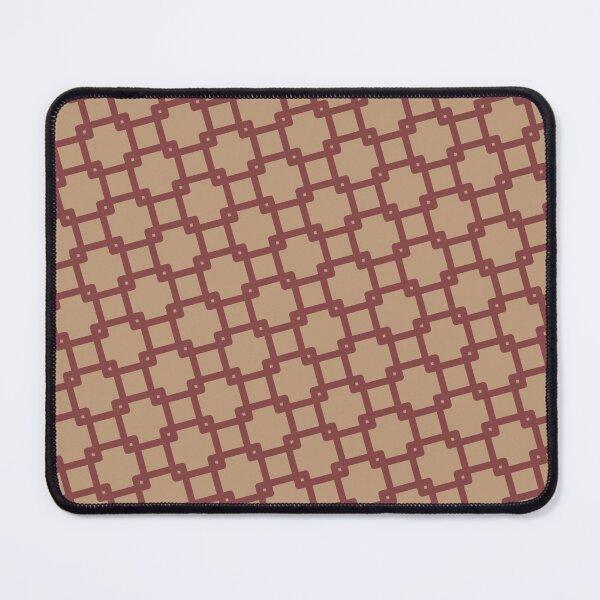 Artikelvorschau, Braunes und beiges Quadrat-Link-Diamanten-Sequenz-NeverEnding-Textil entworfen und verkauft von Alchemy-A-La-G.