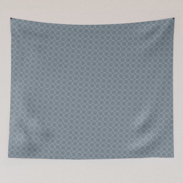 Item preview, Blue & Grey Square Link Diamonds Sequence NeverEnding Textile designed and sold by Alchemy-A-La-G.