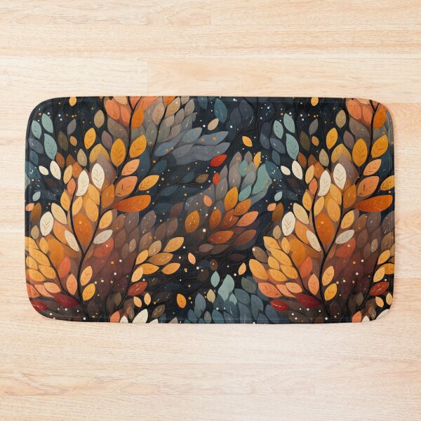 Item preview, Frosted Autumn Leaves Textile designed and sold by Tabble-Dabble.