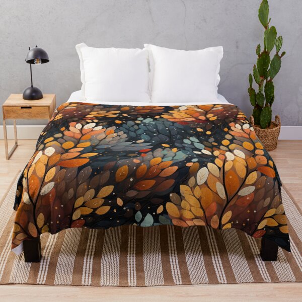 Item preview, Frosted Autumn Leaves Textile designed and sold by Tabble-Dabble.