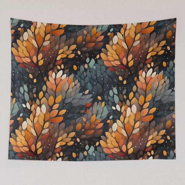 Item preview, Frosted Autumn Leaves Textile designed and sold by Tabble-Dabble.