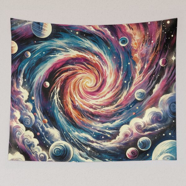 Item preview, Galactic Vortex: A Swirling Embrace of Celestial Wonders designed and sold by ArtComixHaven.