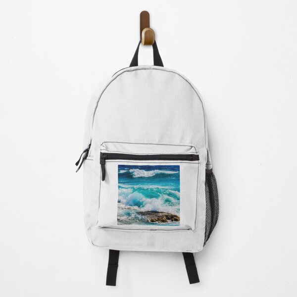 Item preview, Vibrant Blue Ocean Waves Crashing into a Rock designed and sold by ShopJoel.