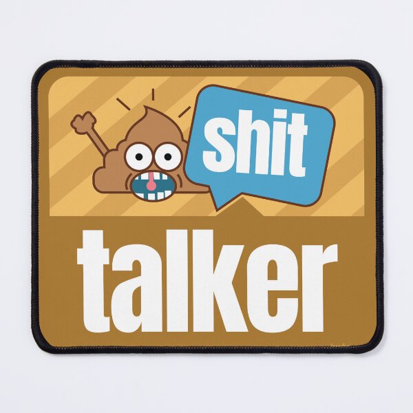 Item preview, Shit talker poop emoji face big mouth funny smarty pants designed and sold by doseofwin.