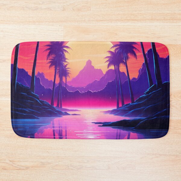 Item preview, Neon Beachfront Symphony: Synthwave Oasis designed and sold by Mullet Monkey.