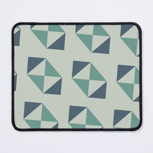 Item preview, Grey Blue & Green  Grouped Triangles Sequence NeverEnding Textile designed and sold by Alchemy-A-La-G.