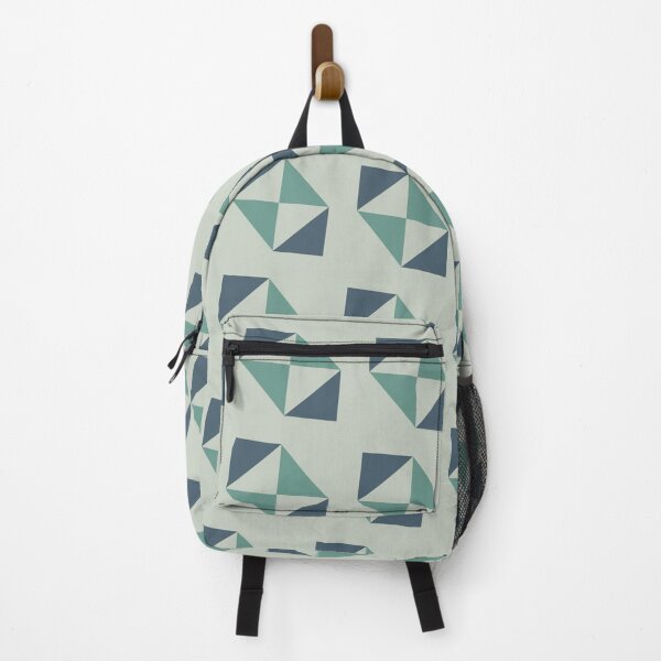 Item preview, Grey Blue & Green Grouped Triangles Sequence NeverEnding Textile designed and sold by Alchemy-A-La-G.