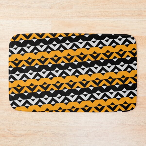 Item preview, Black Grey & Orange Grouped Triangles Sequence NeverEnding Textile designed and sold by Alchemy-A-La-G.
