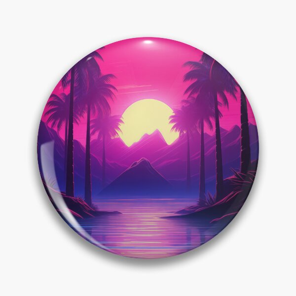 Artikelvorschau, Tropical Neon Dreams: Synthwave Serenade entworfen und verkauft von Mullet Monkey.