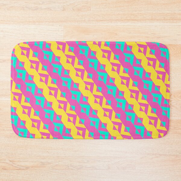 Item preview, Hot-Pink Orange & Teal Grouped Triangles Sequence NeverEnding Textile designed and sold by Alchemy-A-La-G.