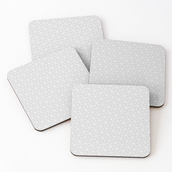 Item preview, White & Grey Cube Blocks Qbert RhombusNeverEnding Textile designed and sold by Alchemy-A-La-G.