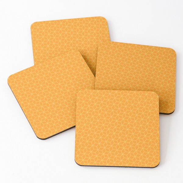 Item preview, Orange & Yellow Cube Blocks Qbert Square NeverEnding Textile designed and sold by Alchemy-A-La-G.