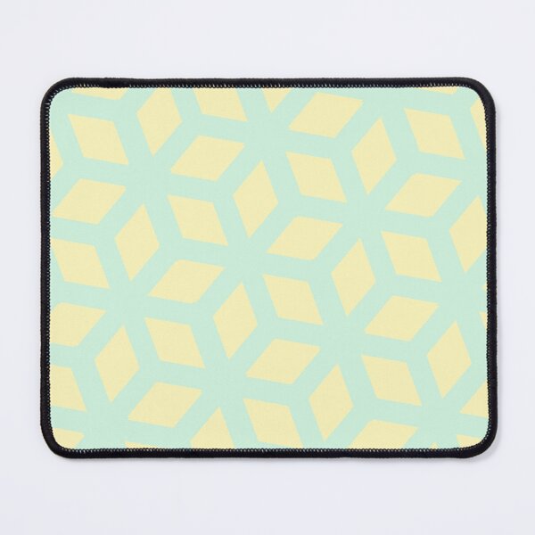 Item preview, Yellow & Blue Cube Diamond Blocks Qbert NeverEnding Textile designed and sold by Alchemy-A-La-G.