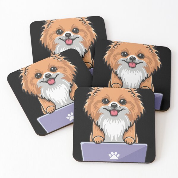 Item preview, Pomeranian with laptop designed and sold by Blemenowo.