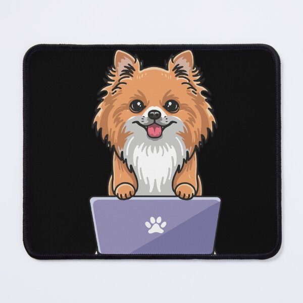 Item preview, Pomeranian with laptop designed and sold by Blemenowo.
