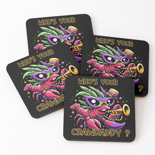 Item preview, Whos your crawdaddy crawfish mardi gras  designed and sold by ArtFeverShop.
