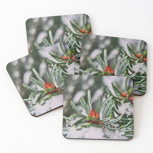 Item preview, Snow on the branch of Abies designed and sold by bluerosesart37.