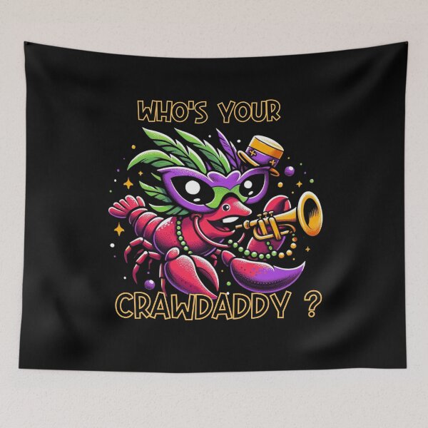 Item preview, Whos your crawdaddy crawfish mardi gras  designed and sold by ArtFeverShop.