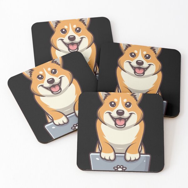 Item preview, Corgi with laptop designed and sold by Blemenowo.
