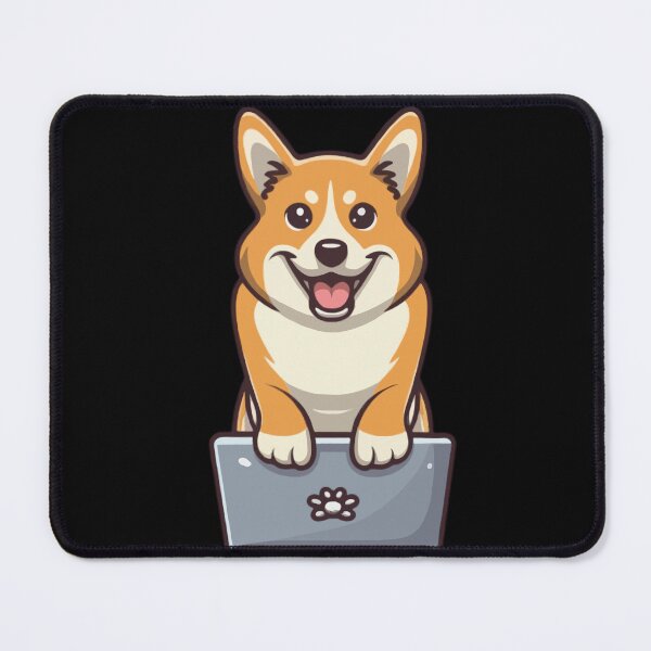 Item preview, Corgi with laptop designed and sold by Blemenowo.