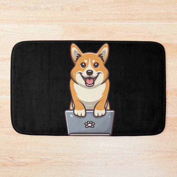 Item preview, Corgi with laptop designed and sold by Blemenowo.