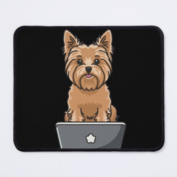 Item preview, Yorkshire Terrier with laptop designed and sold by Blemenowo.
