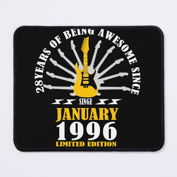 Item preview, 28 Geburtstag Retro Vintage Gitarristen Gitarrenliebhaber JANUARY designed and sold by studiopekepeke.