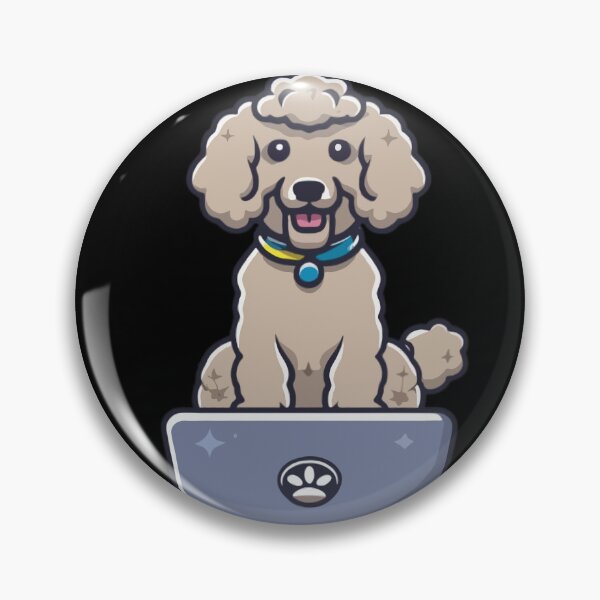 Item preview, Poodle with laptop designed and sold by Blemenowo.