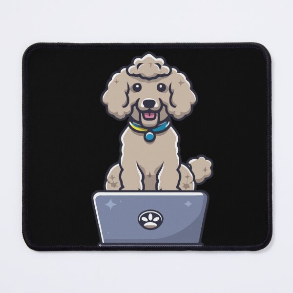 Item preview, Poodle with laptop designed and sold by Blemenowo.